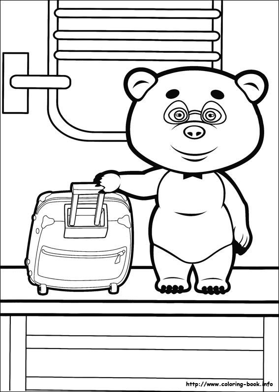 Masha and the Bear coloring picture