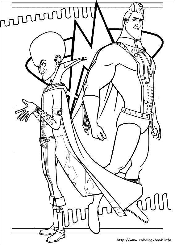 Megamind coloring picture