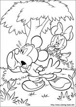 mickey and minnie coloring pages