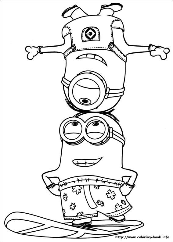 Minions coloring picture