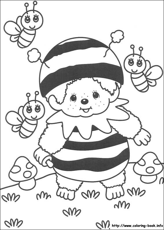 Monchhichi coloring picture