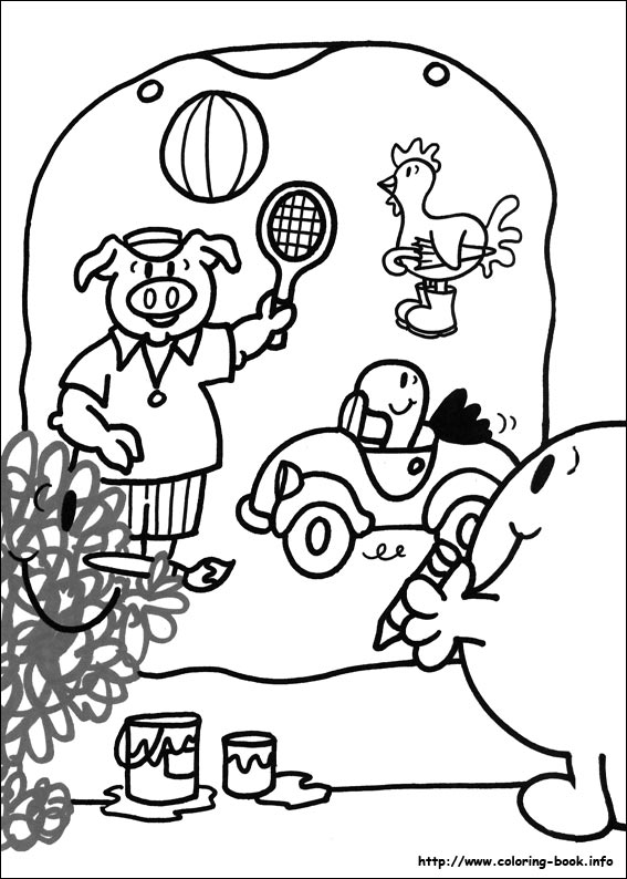 Mr. Men coloring picture