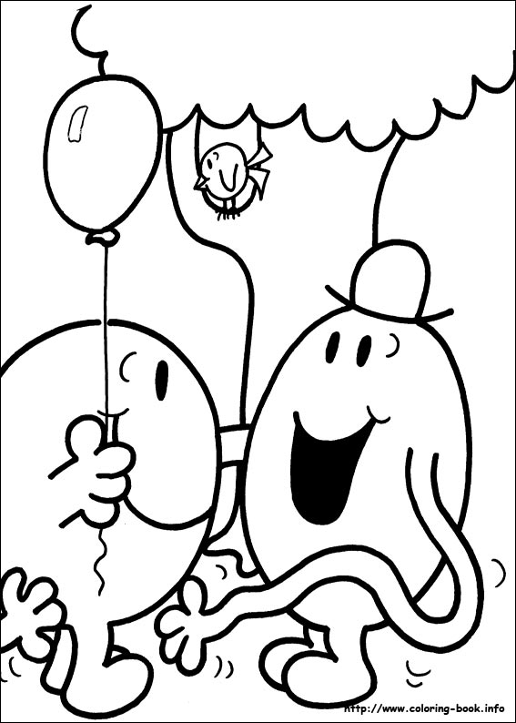 Mr. Men coloring picture