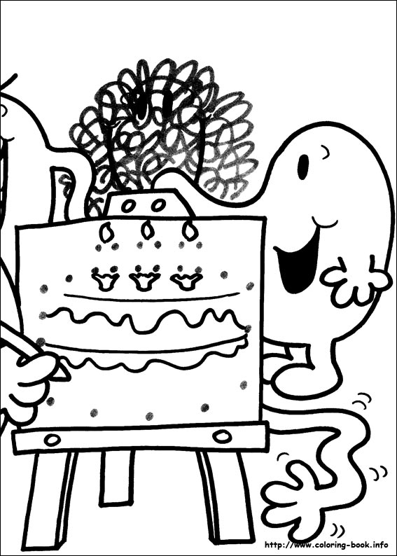 Mr. Men coloring picture