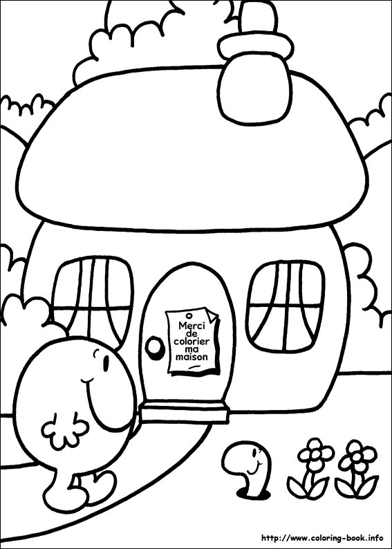 Mr. Men coloring picture