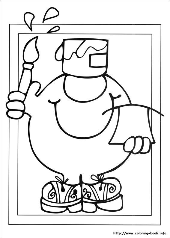 Mr. Men coloring picture