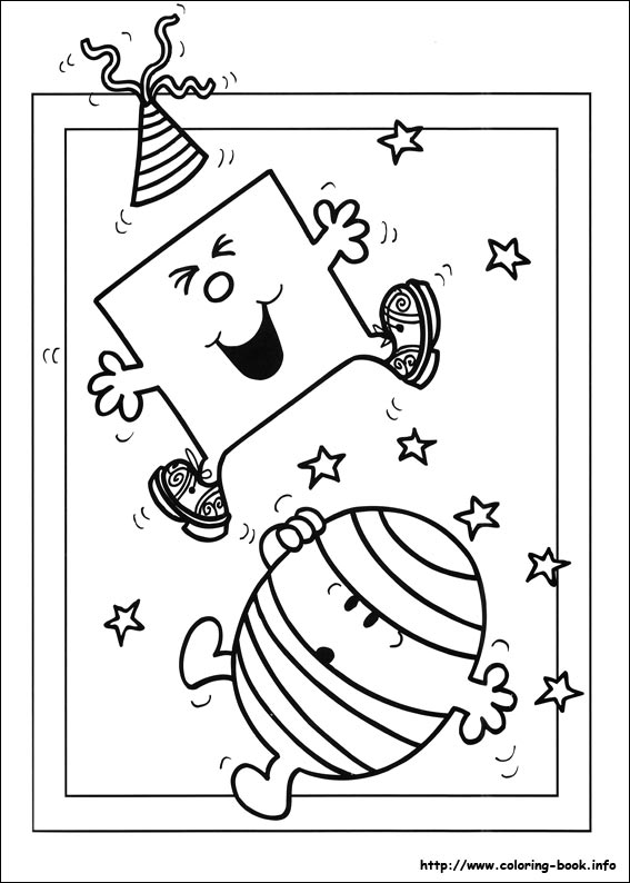 Mr. Men coloring picture