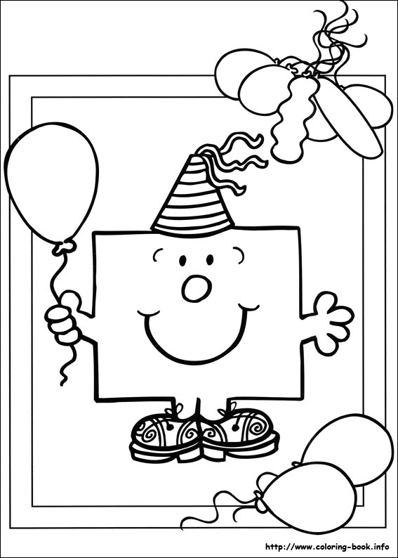 Mr. Men coloring picture