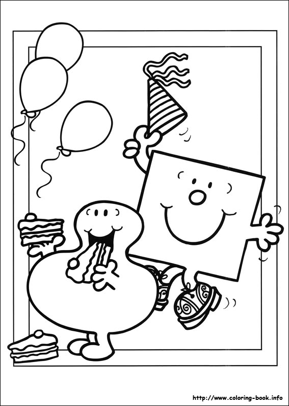 Mr. Men coloring picture