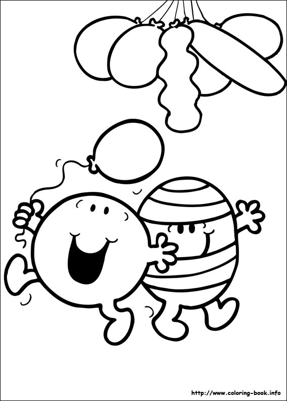 Mr. Men coloring picture