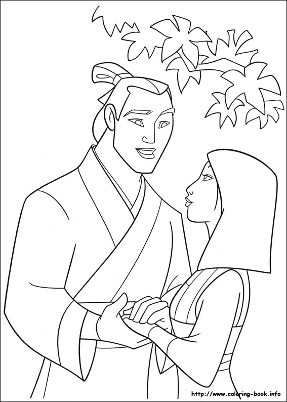 Mulan coloring picture