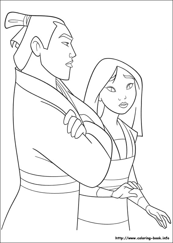 Mulan coloring picture