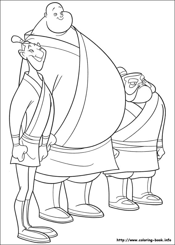 Mulan coloring picture