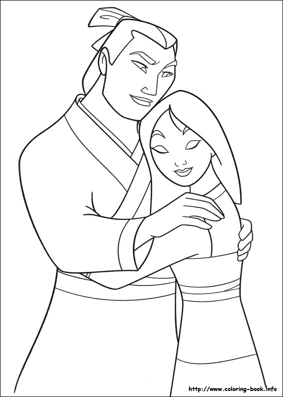 Mulan coloring picture