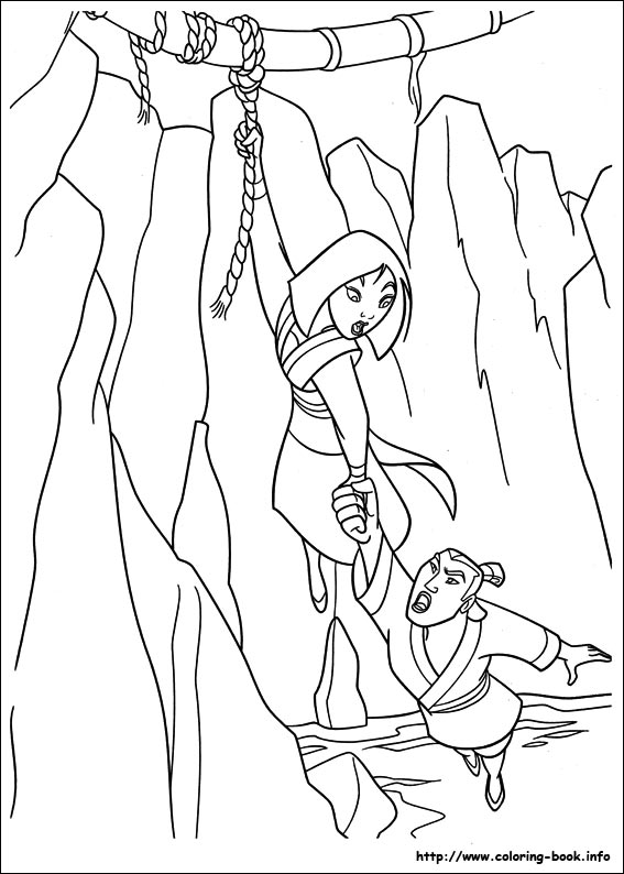 Mulan coloring picture