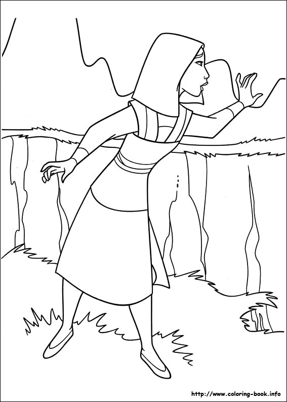 Mulan coloring picture