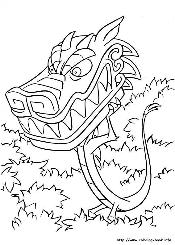 Mulan coloring picture