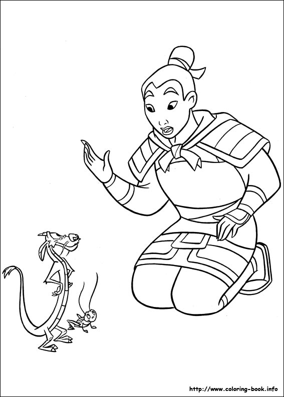 Mulan coloring picture