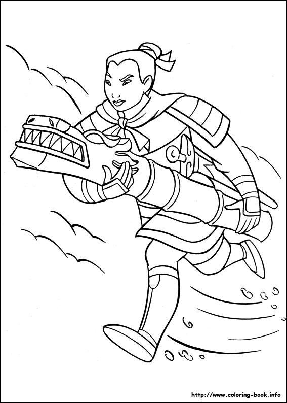 Mulan coloring picture