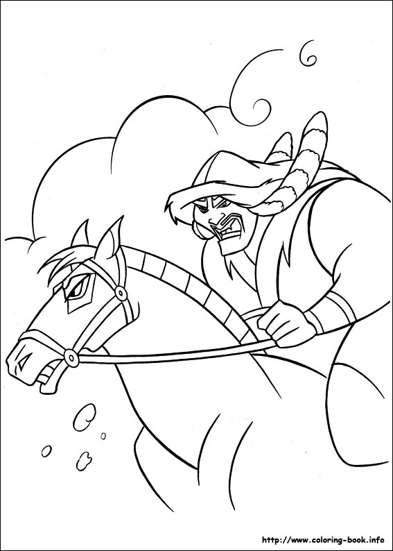 Mulan coloring picture