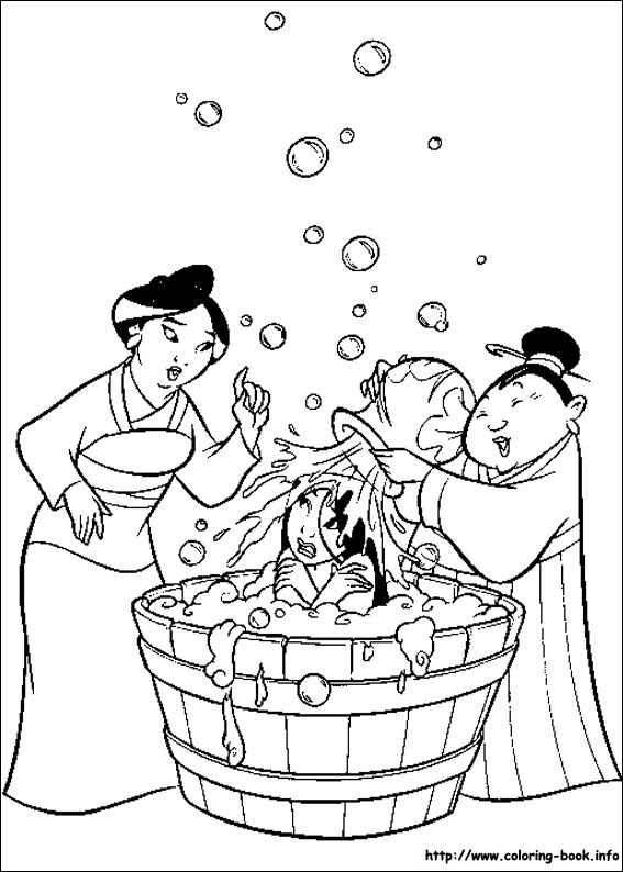 Mulan coloring picture