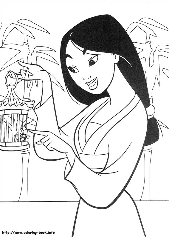 Mulan coloring picture