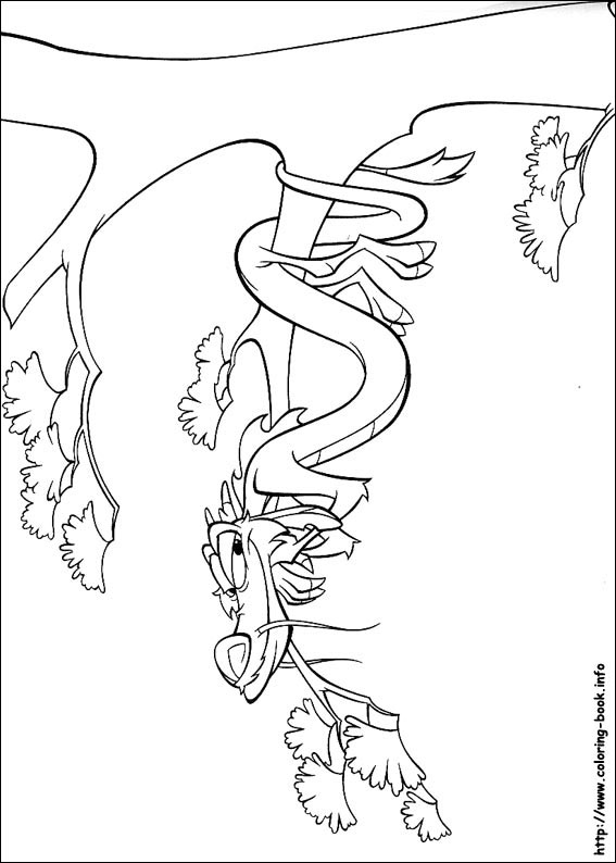 Mulan coloring picture