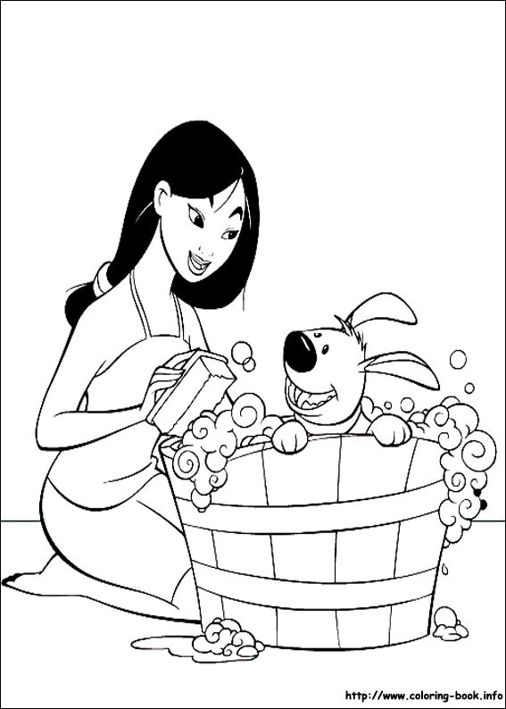 Mulan coloring picture