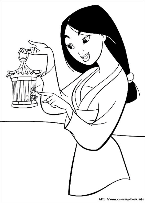 Mulan coloring picture