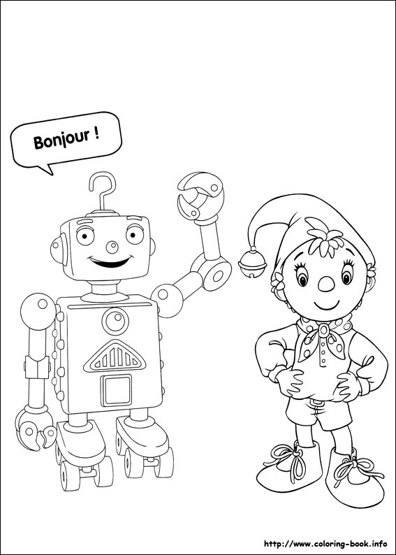 Noddy coloring picture