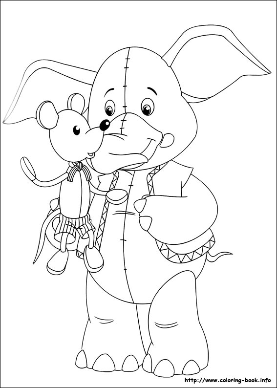 Noddy coloring picture