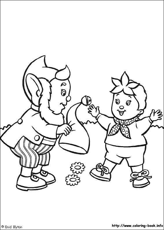 Noddy coloring picture