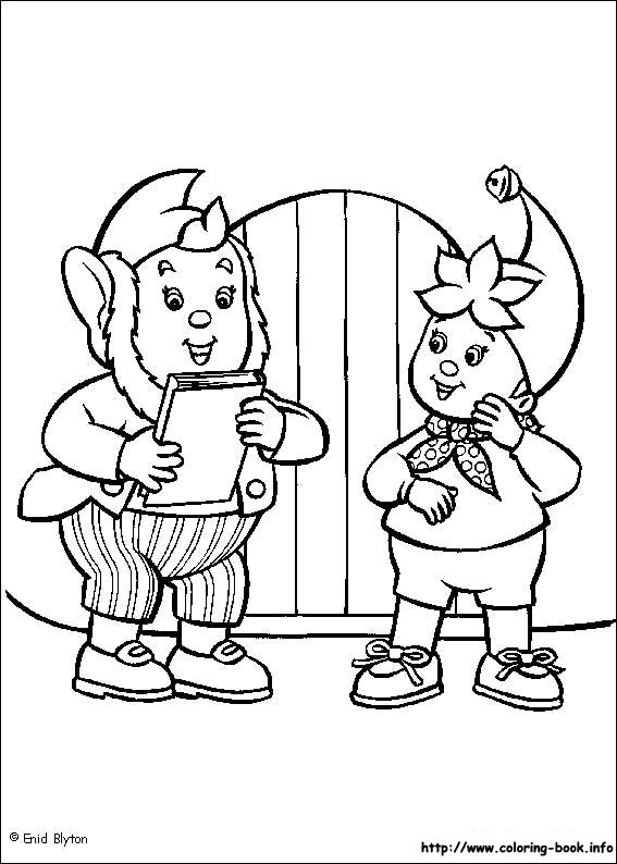 Noddy coloring picture