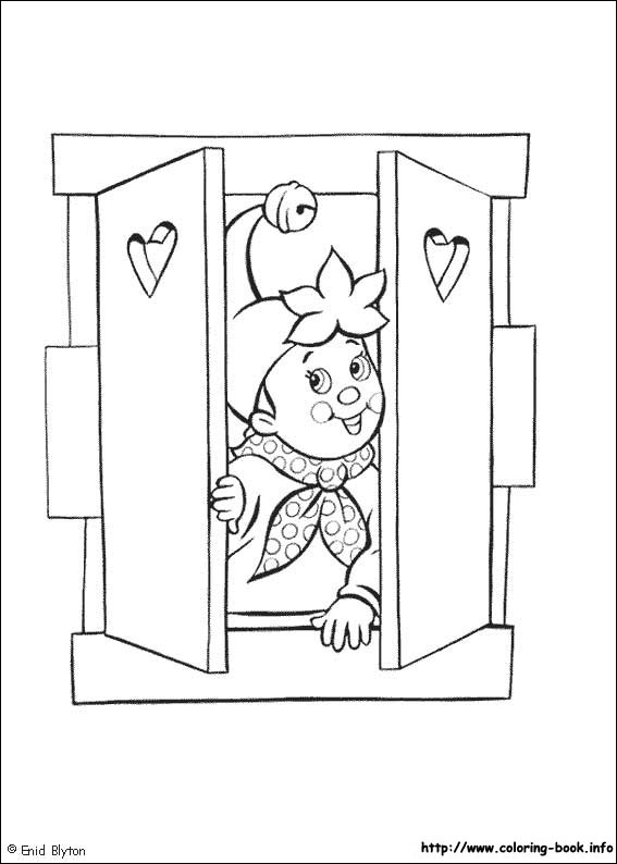 Noddy coloring picture