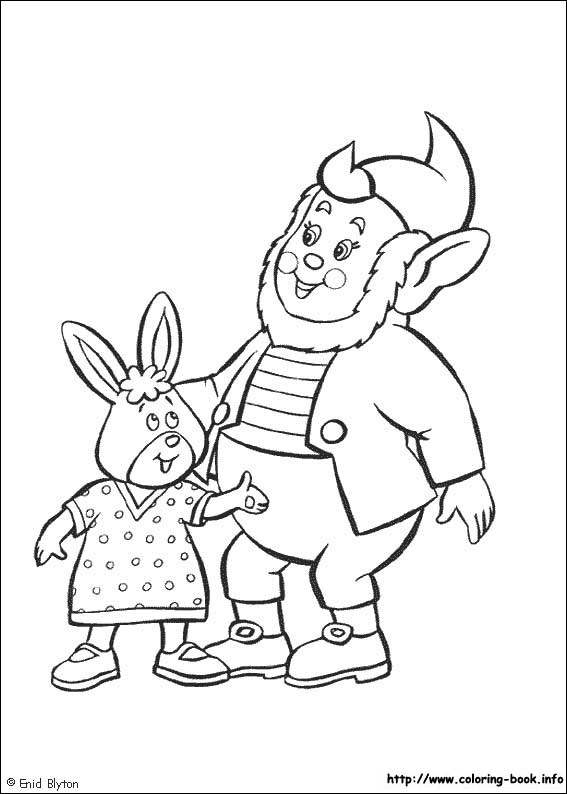 Noddy coloring picture