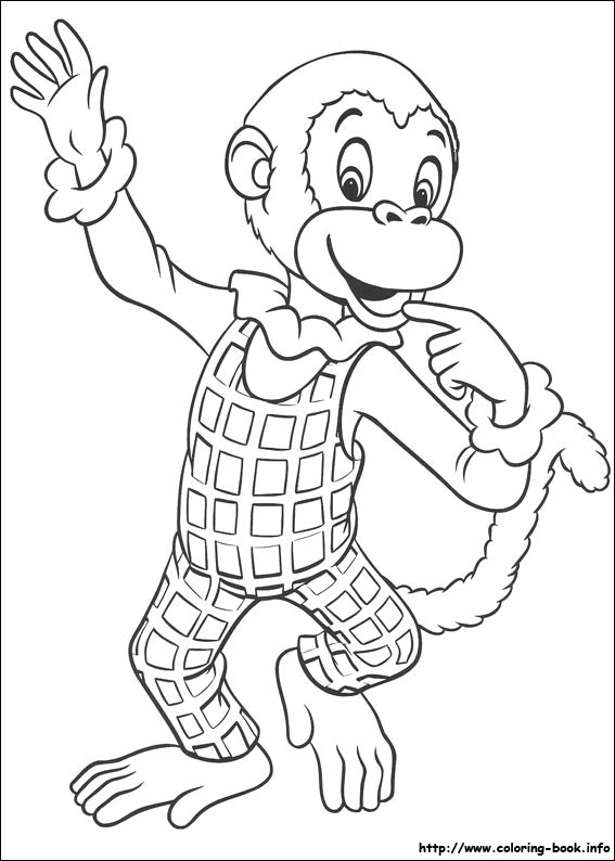 Noddy coloring picture