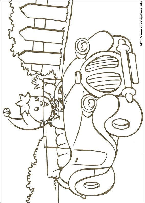 Noddy coloring picture