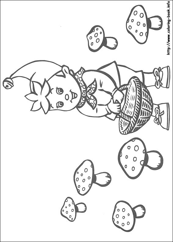 Noddy coloring picture