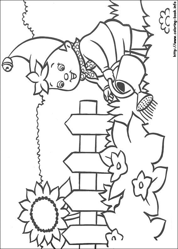 Noddy coloring picture