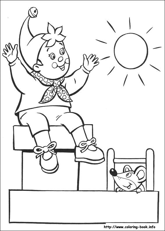 Noddy coloring picture