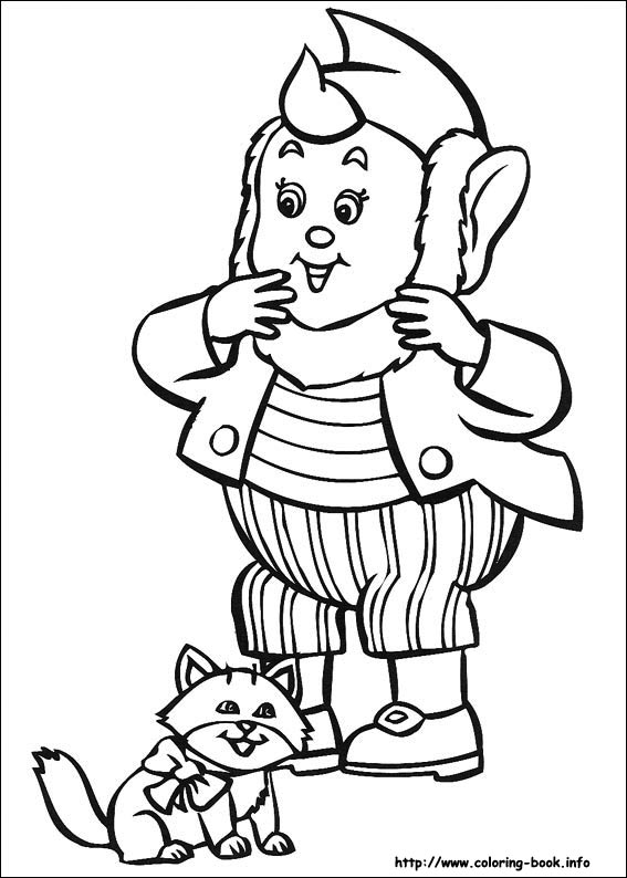 Noddy coloring picture