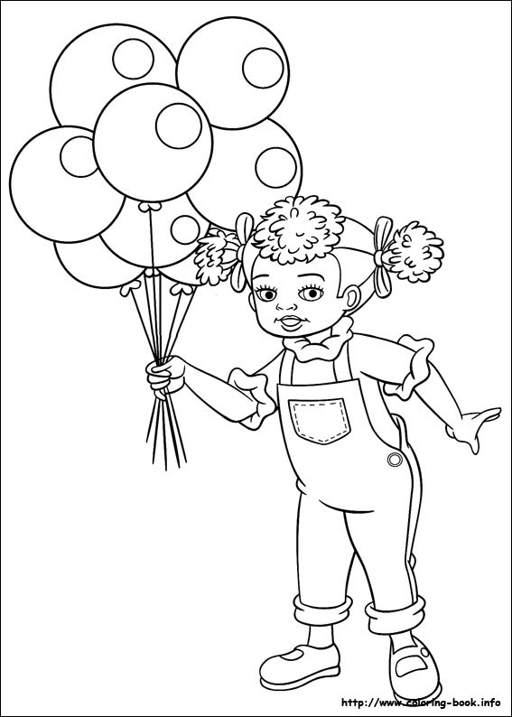 Noddy coloring picture