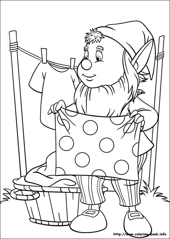 Noddy coloring picture