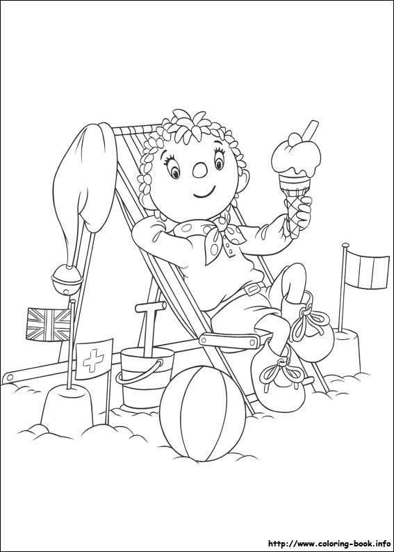 Noddy coloring picture