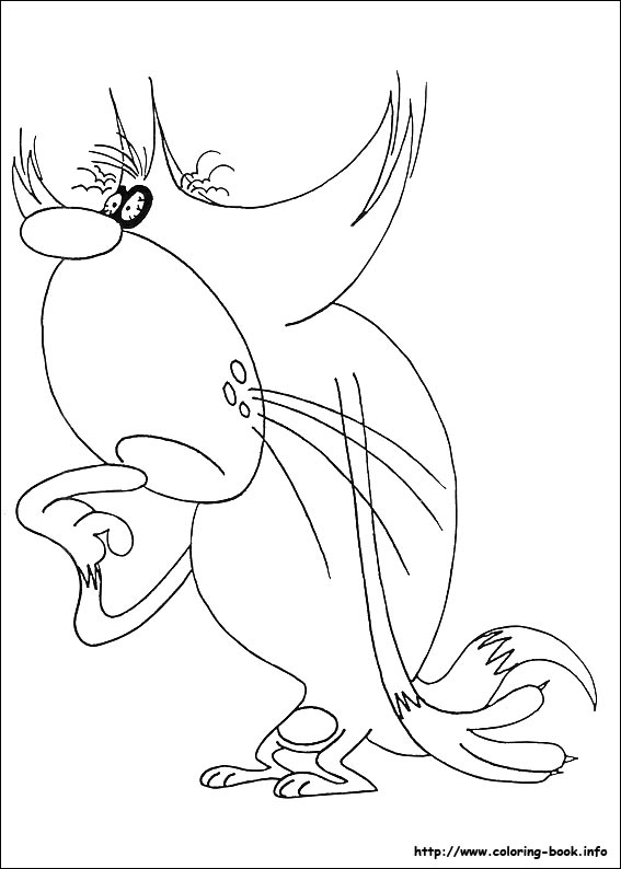 Oggy and the Cockroaches coloring picture