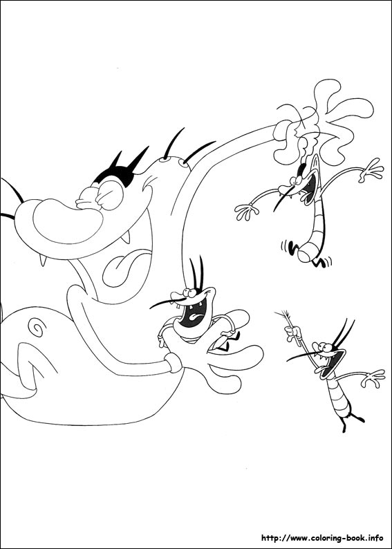 Oggy and the Cockroaches coloring picture