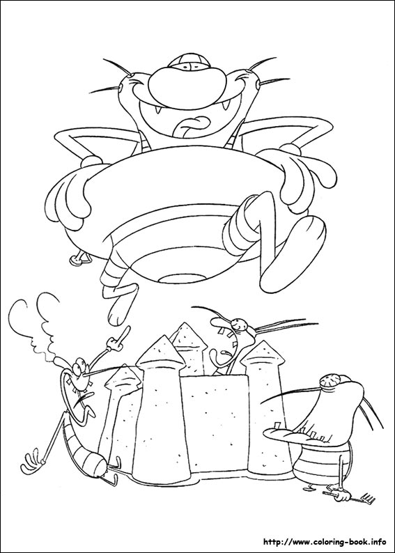 Oggy and the Cockroaches coloring picture