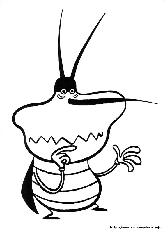 Oggy and the Cockroaches coloring picture