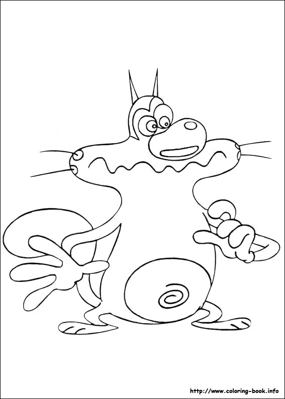 Oggy and the Cockroaches coloring picture