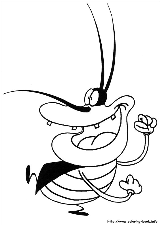 Oggy and the Cockroaches coloring picture